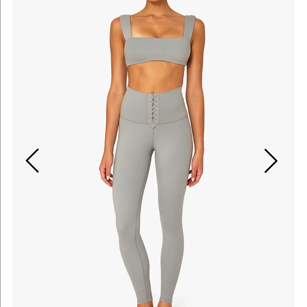 WeWoreWhat Lace Up Leggings and Bandeau Top